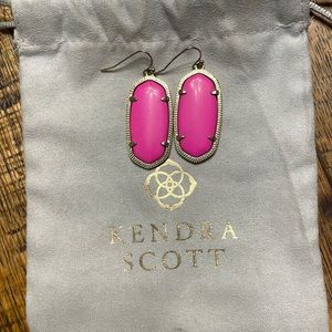 Kendra Scott Elle Gold Drop Earrings, Pink